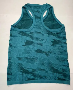 Athleta Momentum Camo Racerback Tank Top Seamless Dark Surf Teal thumbnail 4