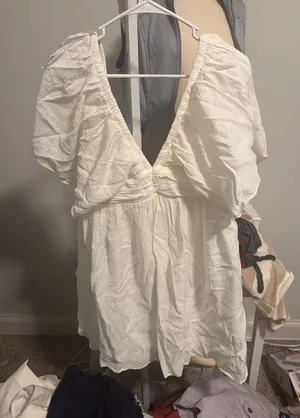 Lulu's White Ruffled Dress thumbnail 1