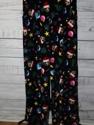 Love On A Hanger Women's Black Christmas Kitty Cat Velour Overalls Size Medium thumbnail 4