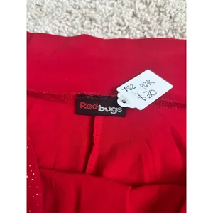 Redbugs Handkerchief Hem Skirt Womens Small Red Vintage Y2K Glitter Sparkle thumbnail 2