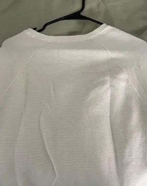 White/Cream Ribbed Crew Neck Sweater size XS or S thumbnail 4