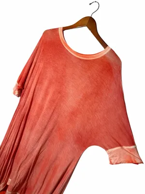 Anthropologie LILKA High Low Coral Orange Maxi Dress M/L Rayon thumbnail 6