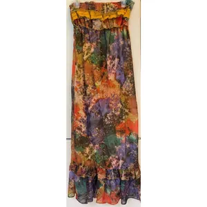 Eyeshadow Strapless Ruffle Maxi Dress thumbnail 2