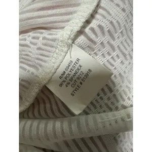 Portocruz White Lace Stripe V-Neck Swim Cover Up Dress Keyhole Back Small‎ thumbnail 8