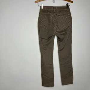 DL1961 Mara straight tan black houndstooth jeans womens size 24 business‎ casual thumbnail 6