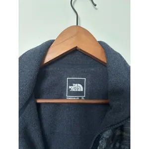 The North Face Womens XL Fleece Jacket Floral Print Denali Full Zip Grey Blue thumbnail 3