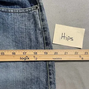 Vintage Y2K Squeeze Size 11 12 Short Micro Mini Blue Jean Cotton Denim Skirt thumbnail 10