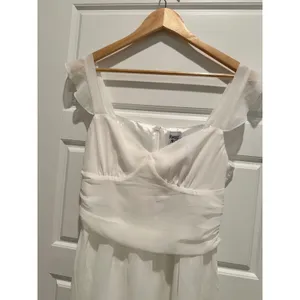 Princess Polly So Sweet Mini Dress White Chiffon US 6‎ NWT Bridal Graduation thumbnail 6