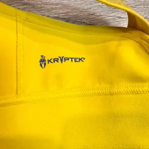 SHEFIT Yellow Front Zip Sports‎ Bra High Impact Support Womens XSmall XS thumbnail 3