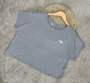 The North Face Wander Keyhole Crossback Crew Neck Shortsleeve Shirt in Gray L thumbnail 3