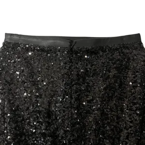 Express Vintage Black Sequin Pencil Skirt Midi Sz 00 Cocktail Festive Holiday thumbnail 3