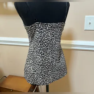White House Black Market Animal Print Lace Camisole thumbnail 2