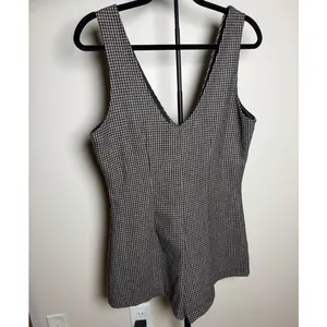 Sadie and Sage Houndsooth Shortalls Size Small NWT thumbnail 2