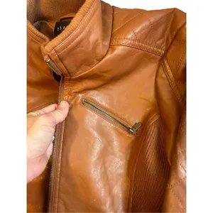 Therapy by Lane Crawford Women’s M Brown Faux Leather Moto Jacket thumbnail 4