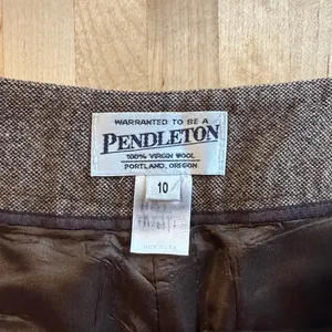 Pendleton High-Rise 100% Virgin Wool Brown Heather Career Dress Pant Trouser, 10 thumbnail 8