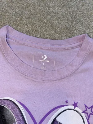 Light Purple Converse Graphic Tee thumbnail 2