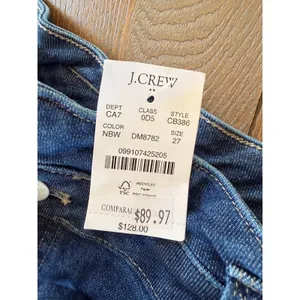 J. Crew Tie-Waist Wide-Leg Denim Trousers Women Dark Wash 27 CB386 thumbnail 3