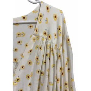 Free People Intimately "Forties Feels" Sunflower Print Bell Sleeve‎ Bodysuit Sm thumbnail 7