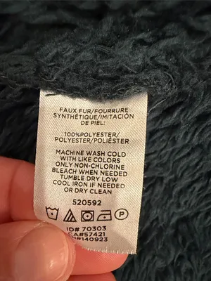 Loft Faux Sherpa Shawl Collar Women's Fleece Jacket Small Teal - C54-116 thumbnail 5