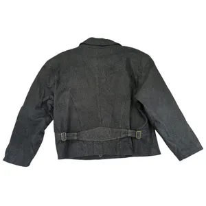 Winlit Women's Leather Jacket L Black Double Breasted‎ Vintage Made in Korea thumbnail 2