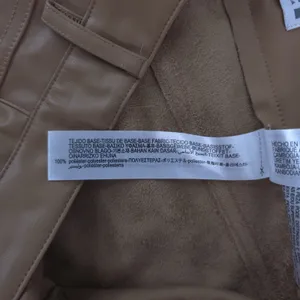 Zara Pants Womens 4 (27x25.5) Vegan Brown Faux Leather Flare Mid Rise‎ thumbnail 8
