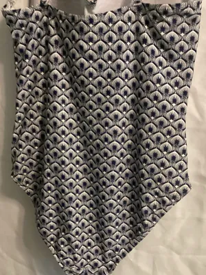 Bondeye Australia SZmaybe 14 D/DD Blue White 1Piece SwimSuit Sweetheart Ruched thumbnail 6