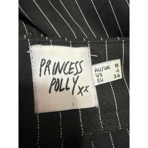 Princess Polly Women's Black Stripe High Rise Palazzo Wide Leg Trousers Pants 4 thumbnail 4