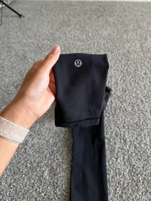 lululemon athletica Black Womens Leggings with Logo Wunder Train thumbnail 5