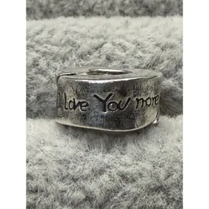 Chamilia 925 Sterling Silver Charm "I love you more" - "I love you xxx" thumbnail 2