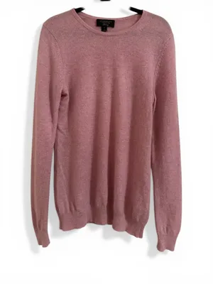 Charter Club 100% Cashmere Pink Crewneck Long Sleeve Sweater Women’s Size S thumbnail 2