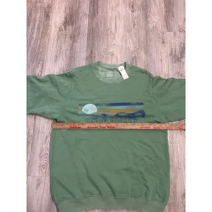 Aerie River Valley Graphic Sweatshirt Sage Green Oversized Crewneck XS NWT thumbnail 7