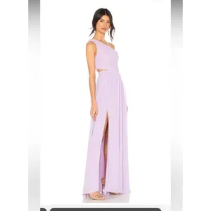 REVOLVE NBD Australis One Shoulder Lilac Gown Maxi Sz SM NWT Grecian thumbnail 2