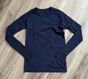 lululemon Navy Long Sleeve Top Size 10 Women’s Swiftly Tech Crewneck thumbnail 1