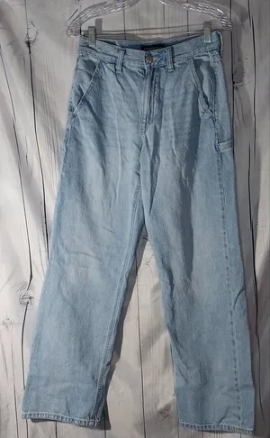 Aeropostale Light Blue High Rise Baggy Relaxed 90's Y2K Classic Eveeyday Jeans thumbnail 1