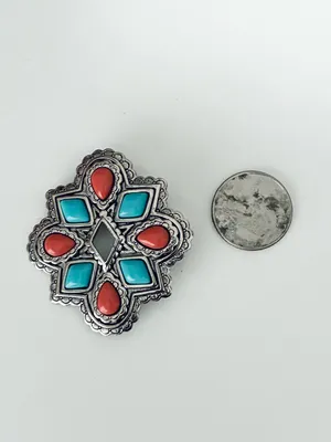 Avon Vintage 1993 Southwestern Brooch Necklace Pendant thumbnail 8