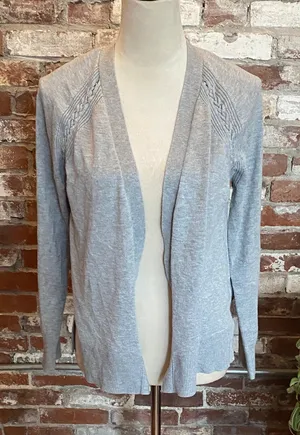 Verve Ami Women's Gray Open-Front Cardigan Size M thumbnail 1
