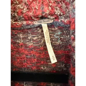 Free People Winters Day Bliss Boucle Blanket Sweater Cardigan Women S Oversized thumbnail 4