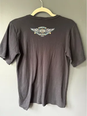 Harley-Davidson Sturgis 2007 Black T-Shirt with Decorative Rings thumbnail 4