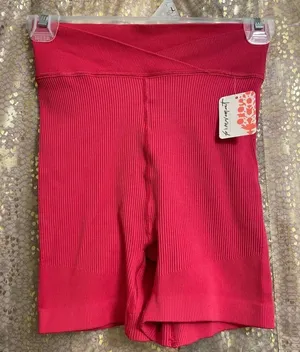 Free People Movement Free Throw Ribbed Hot Pink Bike Shorts Passion Fruit XS thumbnail 1