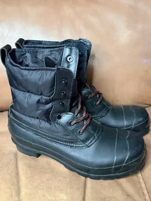 Hunter Black Leather Snow Boots thumbnail 5