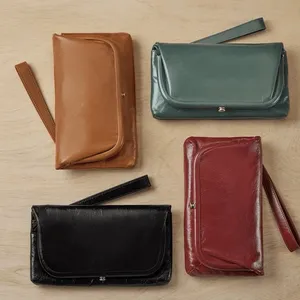 HOBO‎ LAUREN CLUTCH LEATHER WRISTLET WALLET Sage Henna Luxury Leather, NWT thumbnail 13