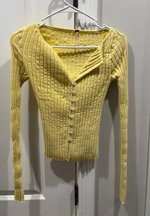 Free People Yellow Blouse thumbnail 1