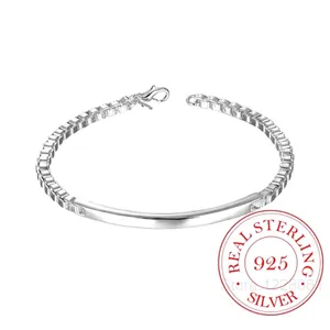 Solid Box Chain Bracelet | 925 Sterling‎ Silver thumbnail 5