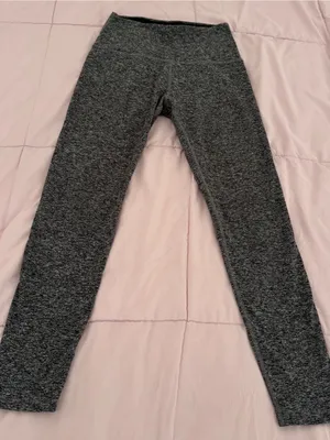 Beyond Yoga Heathered grey space dye leggings, size S Made in USA athletic gym thumbnail 6