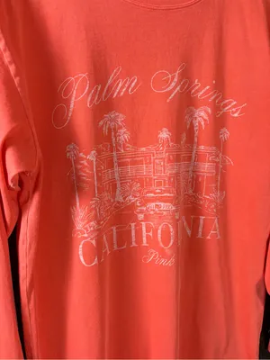 Palm Springs California Long-Sleeve Tee - Coral - PINK Victoria’s Secret thumbnail 4