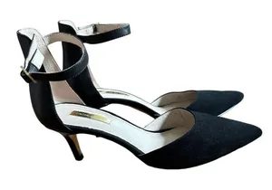 Louise Et Cie‎ black suede kitten heels sz 7 thumbnail 1