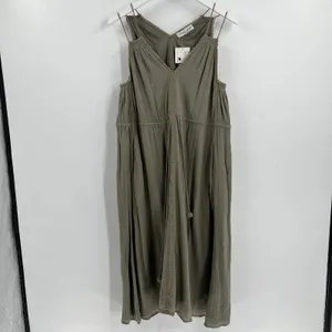 Apiece Apart Daphne Midi Dress Size 6 Embroidered Trim 100% Cotton Boho Bohemian thumbnail 2