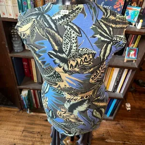 RVCA tropical coconutgirl palm leaf v-neck S tunic thumbnail 2