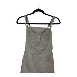 Free People Go West Utility Romper Overalls Taupe Cotton Size 4 OB1988126 thumbnail 5