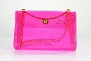 Handmade NWT Barbie Pink Tinted Clear Shoulder Bag thumbnail 11